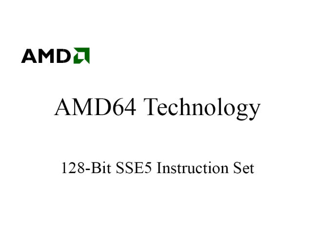 AMD SSE5 Instruction Set