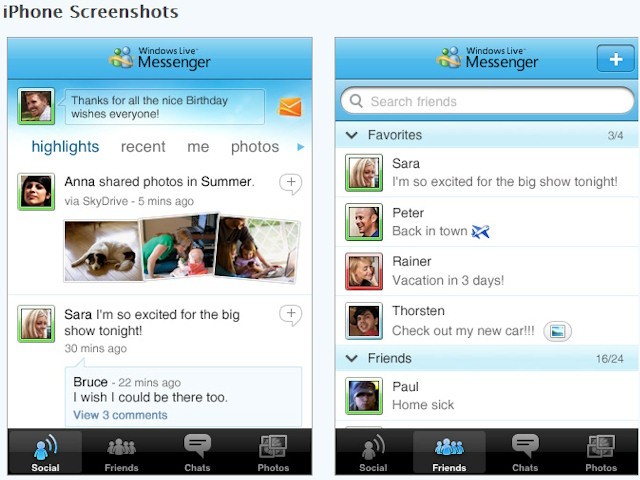 MSN for iPhone