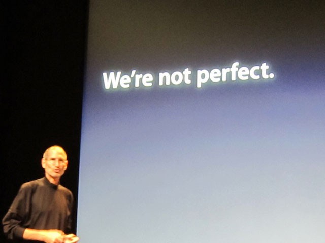 Apple: We are not not perfect