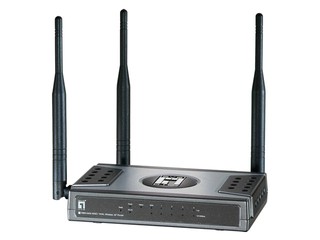 三支5dBi特強可換式天線設計 LevelOne WBR5400無線路由器