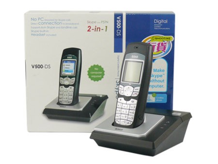 Skype、固網電話一機兩用Aztech V500-DS數碼無線電話- 電腦領域HKEPC 