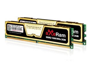 專為遊戲及超頻玩家而設 Transcend 4GB Kit aXeRam