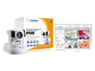 可連結多達16台攝影機於網上監看 Compro IP540 網絡攝影機