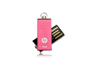 粉紅金屬外殼、360度旋轉設計 HP v115p USB隨身碟