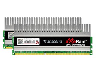 最高支援至DDR3-2400記憶體速度 Transcend aXeRam雙通道記憶體套裝