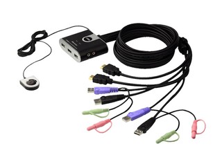 加入HDMI接口 對應HDCP Aten CS692帶線式KVM切換器