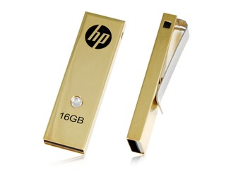 24K鍍金、施華洛世奇水晶設計 HP c335w 黃金紀念版隨身碟