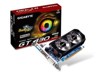 Low Profile向傾斜式雙風扇設計 GIGABYTE GV-N430OC-1G繪圖卡