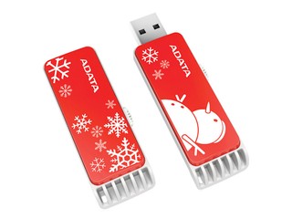 飄飄雪花和圓圓雪人兩種款式 ADATA C802聖誕限定隨身碟