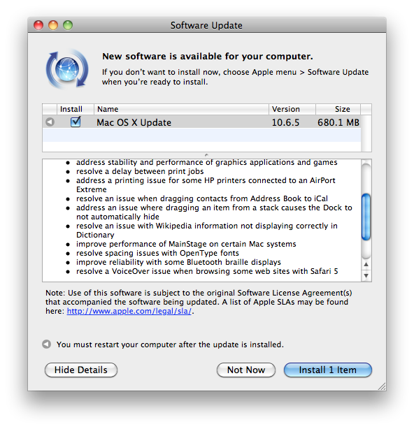 Mac OS X 10.6.5