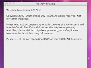 Redsn0w推出全新0.9.7 Beta 1版本 雖達成Untethered JB 卻令部份功能喪失