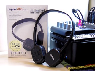 雙天線設計、30mm單元 RAPOO H1000 2.4GHz無線耳機