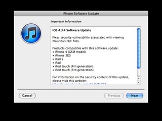Apple上週六發佈iOS 4.3.4版本 JailbreakMe失效 iPad 2用戶影響最大