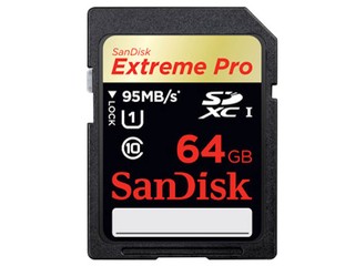 64GB特大容量、最高 95 MB/s 讀寫速度 SanDisk Extreme Pro SDHC/SDXC 記憶卡 
