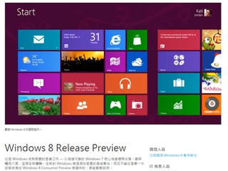 加入新增加能、提供快速流暢使用體驗 Windows 8 Release Preview可供下載