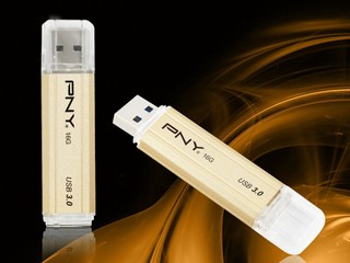 USB 3.0介面、磨砂香檳金外殼 PNY Bar Attaché USB 3.0 隨身碟