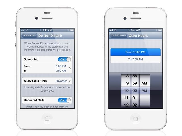 iOS 6 do not disturb