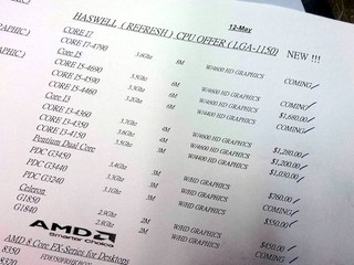 Haswell Refresh处理器脑场正式开售 共七款全新型号 Capital正都最新报价