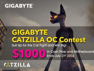 GIGABYTE舉行「CatZilla超頻挑戰賽」 分風水冷、LN2組別 獎金高達1千美元 GIGABYTE舉行「CatZilla超頻挑戰賽」 分風水冷、LN2組別 獎金高達1千美元