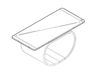 於手環上設置 LG 卷曲屏幕智能裝置 LG 「穿戴式智能手機」專利曝光