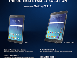 備8吋及9.7 吋屏幕 入門平板配手寫筆 Samsung Galaxy Tab A 平板台灣發佈 備8吋及9.7 吋屏幕 入門平板配手寫筆 Samsung Galaxy Tab A 平板台灣發佈