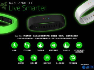 紀錄運動及睡眠資料 振動+LED提示通知 Razer Nabu X 智能手環