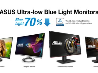 多款機種獲 TÜV 低藍光、不閃屏認證 ASUS 最多顯示器認證品牌 雄踞全球之冠