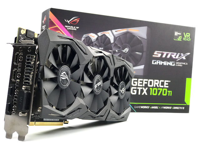 鏡面技術、40%+散熱面積ASUS ROG STRIX GeForce GTX 1070 Ti - 電腦