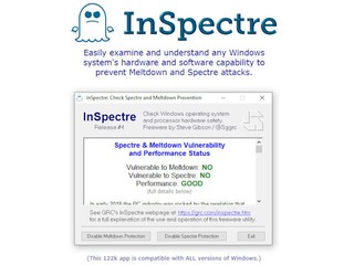 「InSpectre」檢測工具供 Windows 用戶 快速檢查會否受 Meltdown 與 Spectre 攻擊