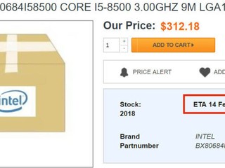Intel Coffee Lake Core i3-8300/i5-8500 或将会在 2 月 14 日正式发佈