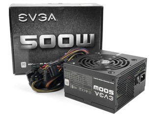 80Plus、40A 12V單路 EVGA 500 W1 電源供應器 80Plus、40A 12V單路 EVGA 500 W1 電源供應器
