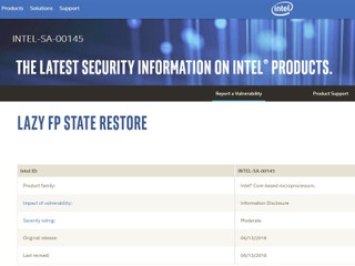 【Intel 再有漏洞!!】遭受 Lazy FPU 攻擊 波及 Sandy Bridge 後所有 Core、Xeon 處理器