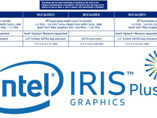 內建 Iris Plus GPU + 128MB eDRAM  Intel 新一代 Bean Canyon NUC 曝光