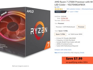 【以價格取勝】AMD 處理器減價益用家!! 2700X 價格降至 300 美元左右