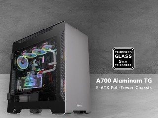 【優雅與效能新定義!!】 TT 全新 A700 鋁製強化玻璃高直立式機箱