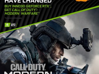 【INNO3D 送 GAME 優惠消息】 買 RTX 新卡送 Call of Duty: Modern Warfare 【INNO3D 送 GAME 優惠消息】 買 RTX 新卡送 Call of Duty: Modern Warfare