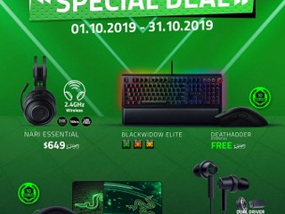 【🐍 RAZER 十月特別優惠】 買鍵盤/滑鼠送電競週邊．仲有耳機減價推廣