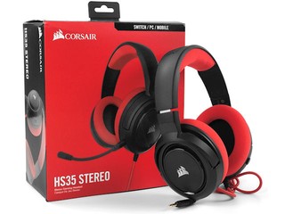 50mm 單元、跨平台支援 CORSAIR HS35 RED 電競耳機 50mm 單元、跨平台支援 CORSAIR HS35 RED 電競耳機
