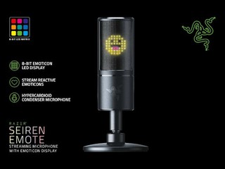 【8-bit LED 屏幕!!可顯示 100 多種表情符號】 全新 Razer Seiren Emote 麥克風登場