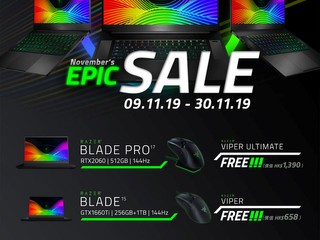 【Razer Blade 推廣優惠】 買指定型號送電競滑鼠或享 $2500 折扣