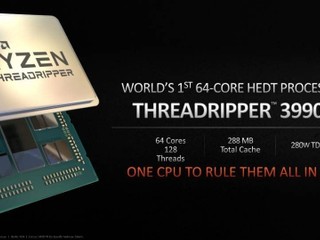 【Say Hi to 64 核心!!】280W TDP、288MB 緩存  AMD Threadripper 3990X 明年推出