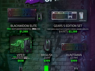 【RAZER 2019 終極優惠 🤑】 多款鍵盤、滑鼠、耳機終極優惠價發售!!