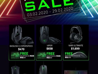 💚【Razer 2 月電競週邊優惠】💚 部份型號週邊產品低至 7 折!!