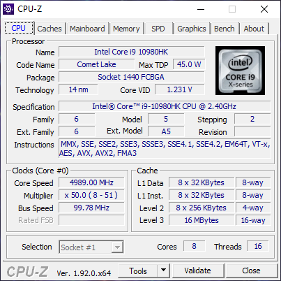 MSI GE66 Raider 10SGS