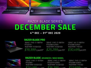 🐍 Razer【December SALE💰💚】 近 10 款筆電齊齊減價 💻 最多平 $2,300 