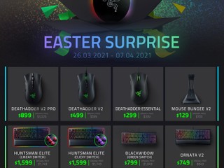 【減價優惠】🐍 Razer 復活節彩蛋驚喜🐇 十幾款鍵盤、滑鼠、週邊產品減價 最平 $129 起