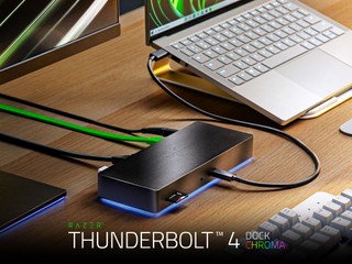 係有 RGB 㗎!! 10 個 Ports 最多可連兩個 4K Mon Razer Thunderbolt 4 Dock Chroma 擴充底座 係有 RGB 㗎!! 10 個 Ports 最多可連兩個 4K Mon Razer Thunderbolt 4 Dock Chroma 擴充底座