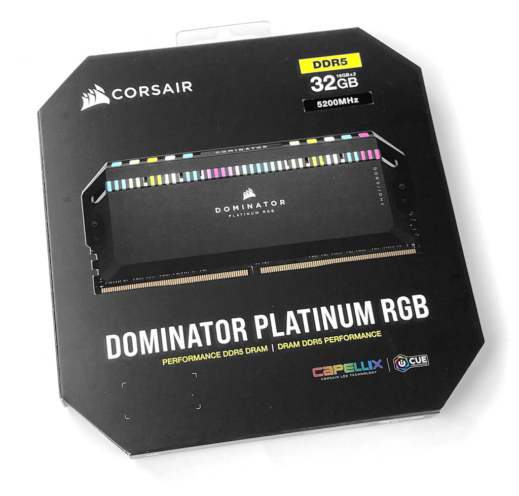 Micron 顆粒、DHT 散熱設計CORSAIR Dominator Platinum RGB D5-5200