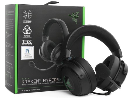 Razer HyperSense 觸覺反饋RAZER Kraken V3 HyperSense 遊戲耳機- 電腦 
