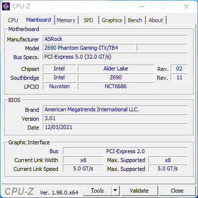 ASROCK Z690 Phantom Gaming-ITX/T